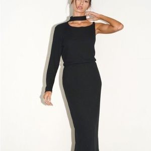 Free People LNA Black Canto Midi Women’s Dress Size XL